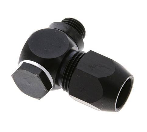 14x8mm & G1/4'' Aluminum Elbow Compression Fitting with Male Threads 10 bar PVC and PA