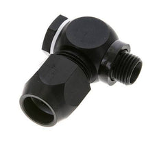 14x8mm & G1/4'' Aluminum Elbow Compression Fitting with Male Threads 10 bar PVC and PA