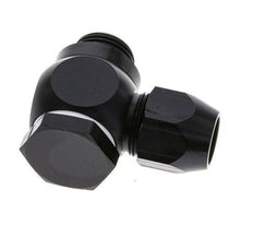 12x6mm & G3/8'' Aluminum Elbow Compression Fitting with Male Threads 10 bar PVC and PA