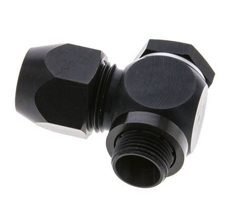 15x9mm & G3/8'' Aluminum Elbow Compression Fitting with Male Threads 10 bar PVC and PA