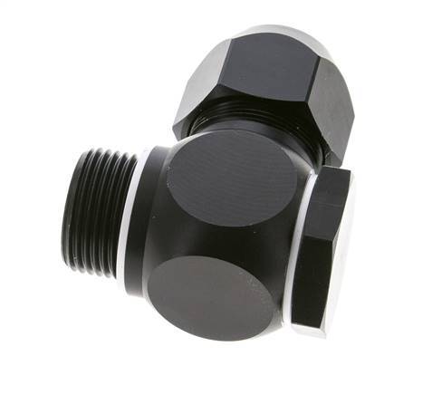 26x19mm & G1'' Aluminum Elbow Compression Fitting with Male Threads 10 bar PVC and PA