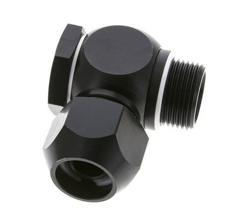 26x19mm & G1'' Aluminum Elbow Compression Fitting with Male Threads 10 bar PVC and PA