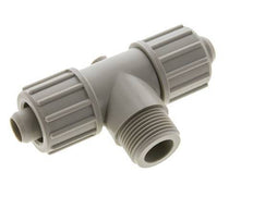 20x13mm & G3/4'' PP T-Shape Tee Compression Fitting with Male Threads 10 bar PVC and PA