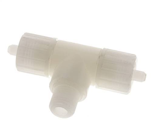 10x4mm & G1/4'' PVDF T-Shape T-Kompressionsfitting mit Außengewinde 10 bar PVC und PA