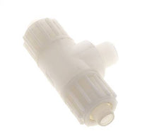 16x10mm & G3/8'' PVDF T-Shape T-Kompressionsfitting mit Aussengewinde 10 bar PVC und PA