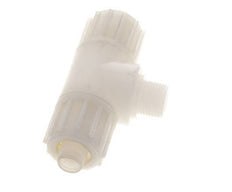 16x10mm & G3/8'' PVDF T-Shape T-Kompressionsfitting mit Aussengewinde 10 bar PVC und PA