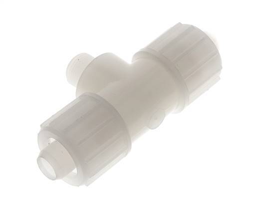 20x13mm & G3/8'' PVDF T-Shape Tee Compression Fitting with Male Threads 10 bar PVC and PA