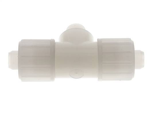 20x13mm & G3/8'' PVDF T-Shape T-Kompressionsfitting mit Aussengewinde 10 bar PVC und PA