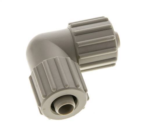 15x9mm PP-Winkel-Druckverschraubung 10 bar PVC und PA