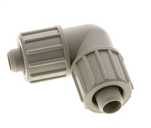 20x13mm PP-Winkel-Druckverschraubung 10 bar PVC und PA