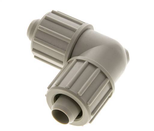 20x13mm PP-Winkel-Druckverschraubung 10 bar PVC und PA