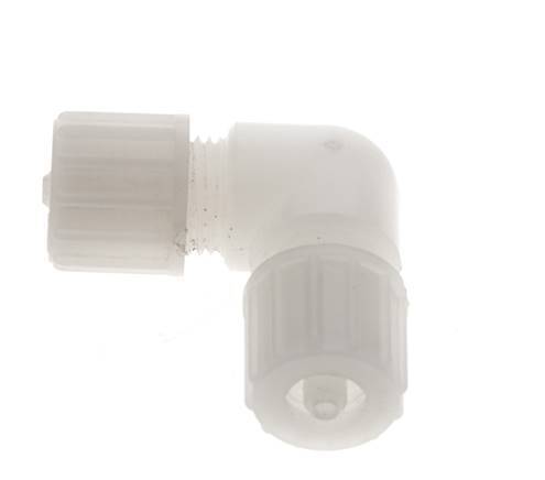 10x4mm PVDF-Winkel-Verschraubung 10 bar PVC und PA