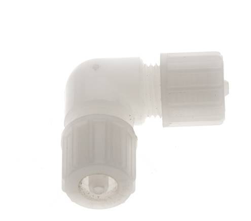 10x4mm PVDF-Winkel-Verschraubung 10 bar PVC und PA