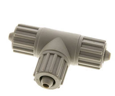 12x6mm PP T-Shape T-Kompressionsfitting 10 bar PVC und PA