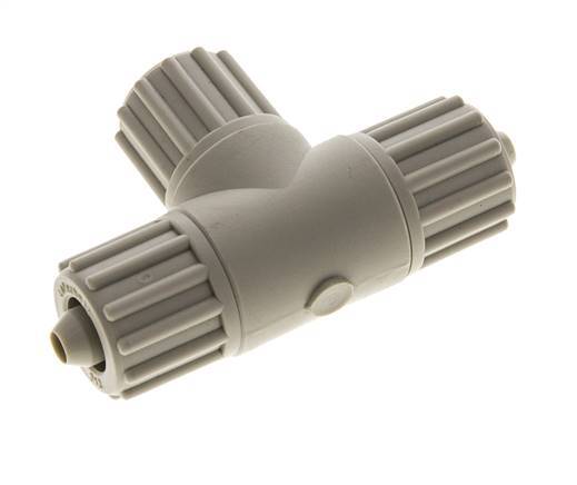 12x6mm PP T-Shape T-Kompressionsfitting 10 bar PVC und PA