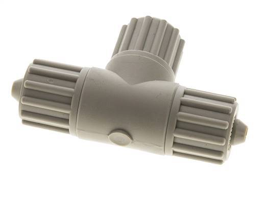 12x6mm PP T-Shape T-Kompressionsfitting 10 bar PVC und PA
