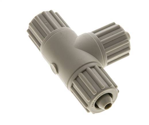 12x6mm PP T-Shape T-Kompressionsfitting 10 bar PVC und PA