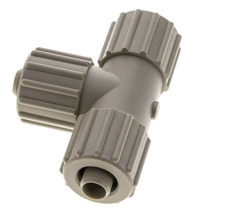 15x9mm PP T-Shape T-Kompressionsfitting 10 bar PVC und PA