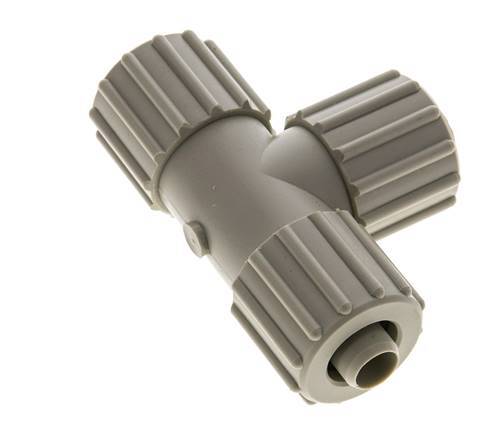 15x9mm PP T-Shape T-Kompressionsfitting 10 bar PVC und PA