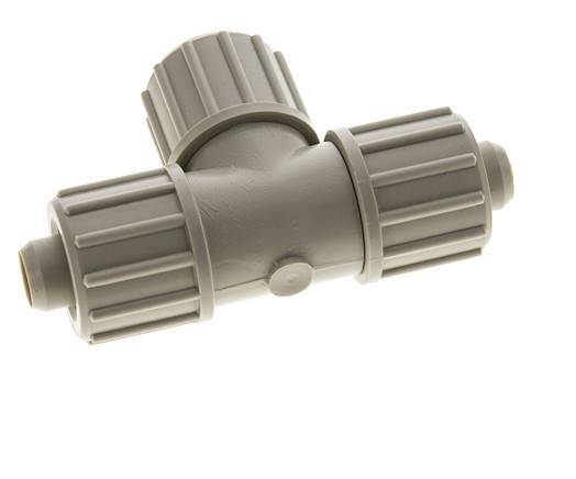 20x13mm PP T-Shape T-Kompressionsfitting 10 bar PVC und PA