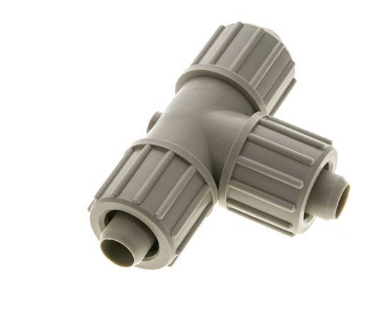 20x13mm PP T-Shape T-Kompressionsfitting 10 bar PVC und PA