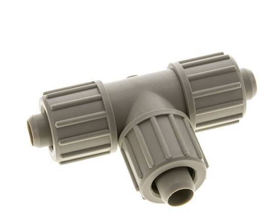 20x13mm PP T-Shape T-Kompressionsfitting 10 bar PVC und PA
