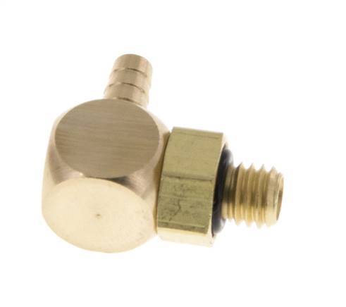 3 mm & M5 Messing Ellenbogen Schlauch Barb mit Außengewinde NBR drehbar [2 Stück]