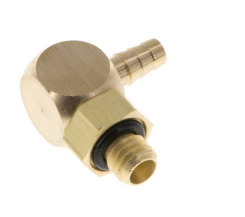 3 mm & M5 Messing Ellenbogen Schlauch Barb mit Außengewinde NBR drehbar [2 Stück]
