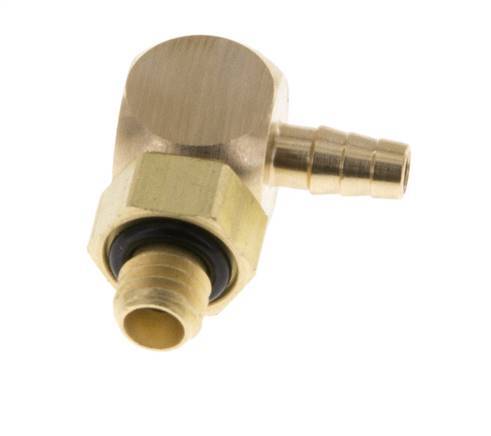 3 mm & M5 Messing Ellenbogen Schlauch Barb mit Außengewinde NBR drehbar [2 Stück]