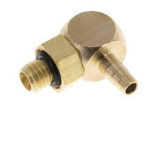 3 mm & M5 Messing Ellenbogen Schlauch Barb mit Außengewinde NBR drehbar [2 Stück]