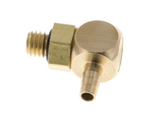 3 mm & M5 Messing Ellenbogen Schlauch Barb mit Außengewinde NBR drehbar [2 Stück]