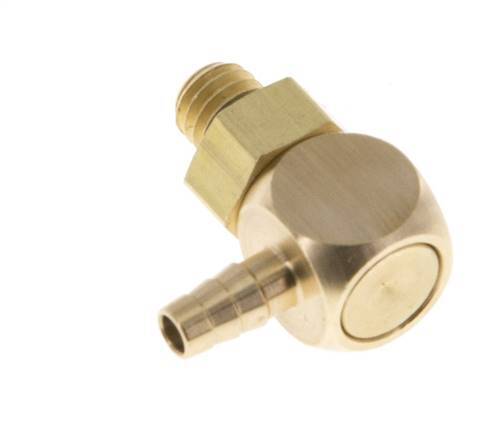 3 mm & M5 Messing Ellenbogen Schlauch Barb mit Außengewinde NBR drehbar [2 Stück]