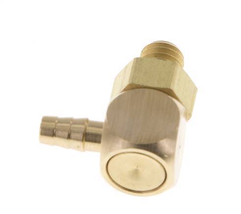 3 mm & M5 Messing Ellenbogen Schlauch Barb mit Außengewinde NBR drehbar [2 Stück]
