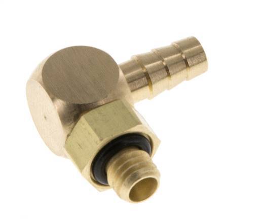 4 mm & M5 Messing Ellenbogen Schlauch Barb mit Außengewinde NBR drehbar [2 Stück]