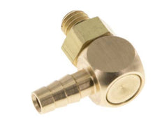 4 mm & M5 Messing Ellenbogen Schlauch Barb mit Außengewinde NBR drehbar [2 Stück]