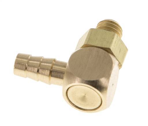 4 mm & M5 Messing Ellenbogen Schlauch Barb mit Außengewinde NBR drehbar [2 Stück]