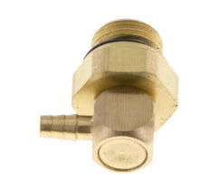 3 mm & G1/8'' Messing Ellenbogen Schlauch Barb mit Außengewinde NBR drehbar [2 Stück]