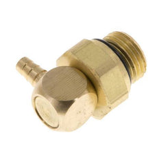 3 mm & G1/8'' Messing Ellenbogen Schlauch Barb mit Außengewinde NBR drehbar [2 Stück]