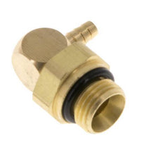 3 mm & G1/8'' Messing Ellenbogen Schlauch Barb mit Außengewinde NBR drehbar [2 Stück]