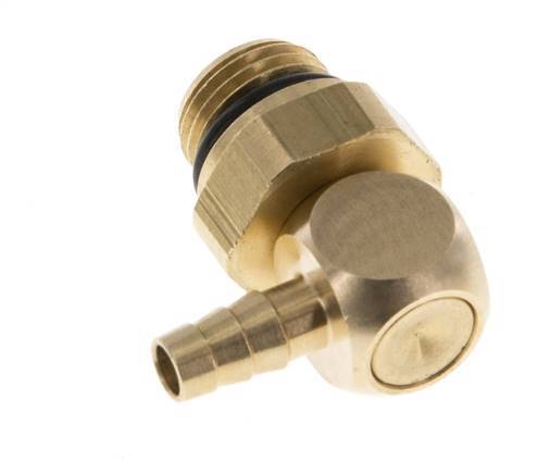 4 mm & G1/8'' Messing Winkel Schlauch Barb mit Außengewinde NBR drehbar