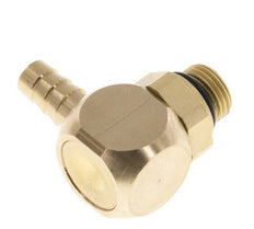 6 mm & G1/8'' Brass Elbow Hose Barb with Male Threads NBR Rotatable [2 Pieces]