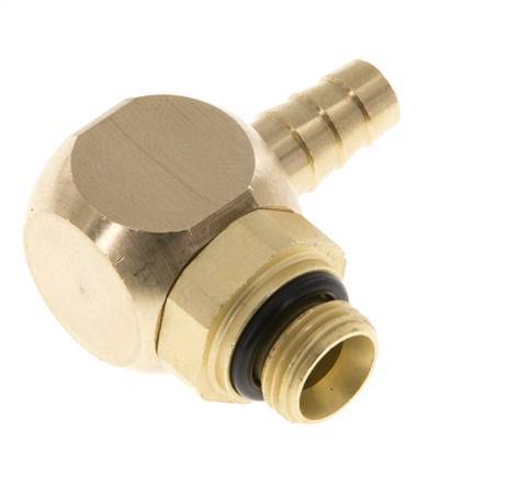 6 mm & G1/8'' Messing Ellenbogen Schlauch Barb mit Außengewinde NBR drehbar [2 Stück]