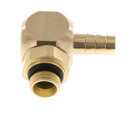 6 mm & G1/8'' Messing Ellenbogen Schlauch Barb mit Außengewinde NBR drehbar [2 Stück]
