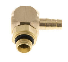 6 mm & G1/8'' Messing Ellenbogen Schlauch Barb mit Außengewinde NBR drehbar [2 Stück]