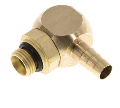 6 mm & G1/8'' Messing Ellenbogen Schlauch Barb mit Außengewinde NBR drehbar [2 Stück]