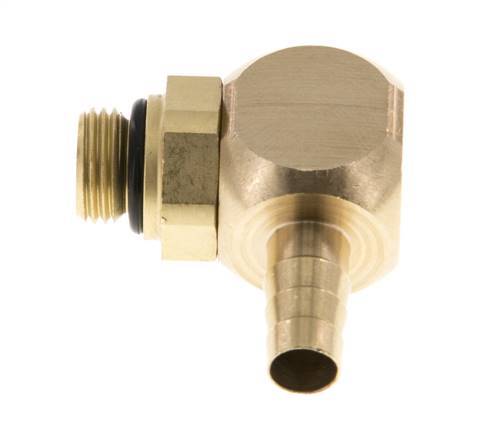 6 mm & G1/8'' Messing Ellenbogen Schlauch Barb mit Außengewinde NBR drehbar [2 Stück]