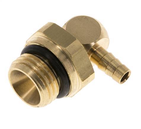 4 mm & G1/4'' Messing Ellenbogen Schlauch Barb mit Außengewinde NBR drehbar