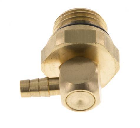 4 mm & G1/4'' Messing Ellenbogen Schlauch Barb mit Außengewinde NBR drehbar