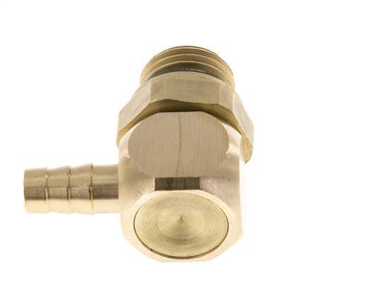 6 mm & G1/4'' Messing Ellenbogen Schlauch Barb mit Außengewinde NBR drehbar