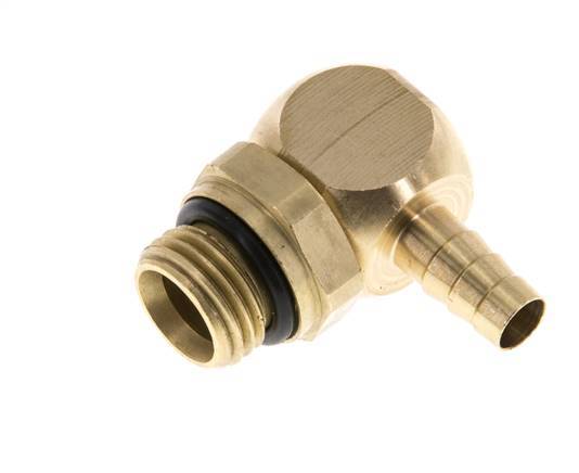 6 mm & G1/4'' Messing Ellenbogen Schlauch Barb mit Außengewinde NBR drehbar